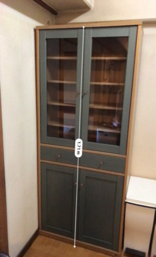 ⭐️3000円　食器棚　２トーンカラー雰囲気が暗くならない