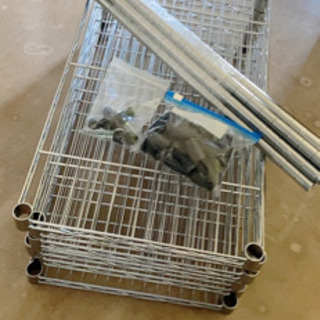 【IKEA】OMAR シルバーラック　幅60奥行35高さ120 6段