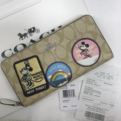 大幅値下げ！【新品未使用品】コーチ ディズニー ミニーマウス　長財布 F29380