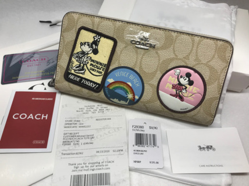 大幅値下げ！【新品未使用品】コーチ ディズニー ミニーマウス　長財布 F29380