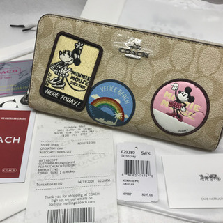 大幅値下げ！【新品未使用品】コーチ ディズニー ミニーマウス　長財布 F29380の画像