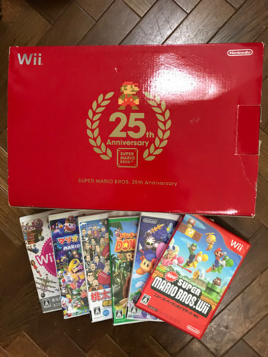 任天堂25周年リミテッドエディションWii&別売コントローラー&ゲームそふと6枚