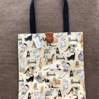 ハロッズ　猫柄トートバッグ　未使用タグ付