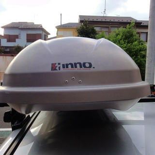 inno ルーフボックス BR714シルバー 中古 左開き ルーフBOX 小型車用