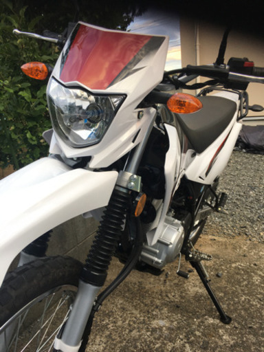 オフロード、モトクロス xtz125 低走行 綺麗  白  USB電源付き