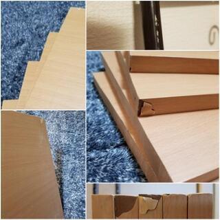 細いデザインスチール棚の画像