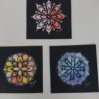 《おうち時間のお手伝い♪》和紙の着せ替え自由自在♪和紙と切り絵のモダン曼荼羅アート♪の画像