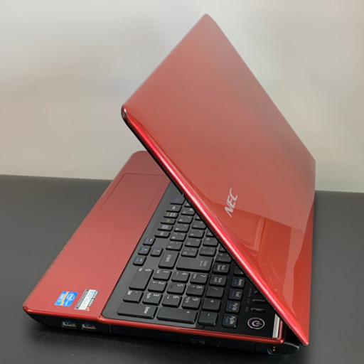 美品・艶赤LaVie/第4世代Core i7/メモリ8G→16G/SSD480G/Office2019