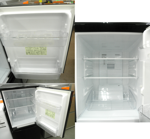 西岡店 冷蔵庫 137L 2015年製 シャープ SJ-D14A-B 黒 2ドア SHARP 100L