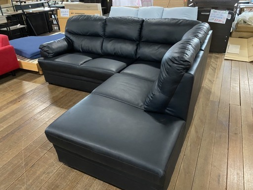 コーナーソファー！ブラックを超破格値！19800円で販売します！早いもの勝ちです＼(^o^)／