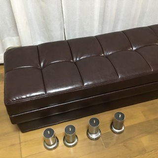 スツール　二人掛け(収納あり) (椅子、オットマン、足おき)