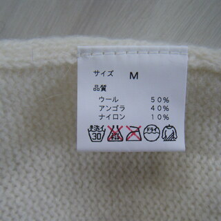 【新品未使用品】BLOW　レディース　Mサイズ　ニット　オフホワイト　半袖　Vネック　自宅保管品の画像