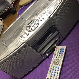 SHARP製 CD MD カセットテープ対応ラジカセ
