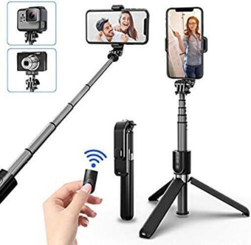 2020進化版 自撮り棒 三脚一脚兼用 iPhone/Android
