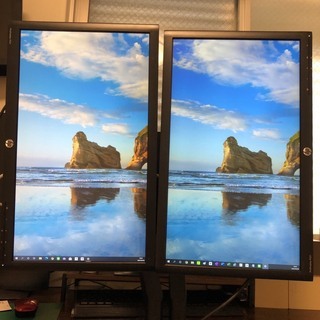マルチディスプレイ用　液晶モニター中古2台　モニターアーム（新品...