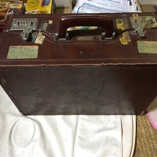 【ビンテージ】アタッシュケース 革製 ブリーフケース ブラウン レトロ