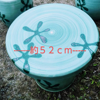 最終値下げ 陶器ガーデニング ガーデンテーブル ガーデンチェアの画像