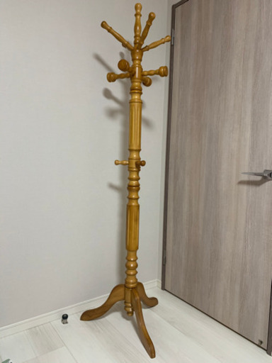 ♢中古品♢ 木製　ポールハンガー　ブラウン