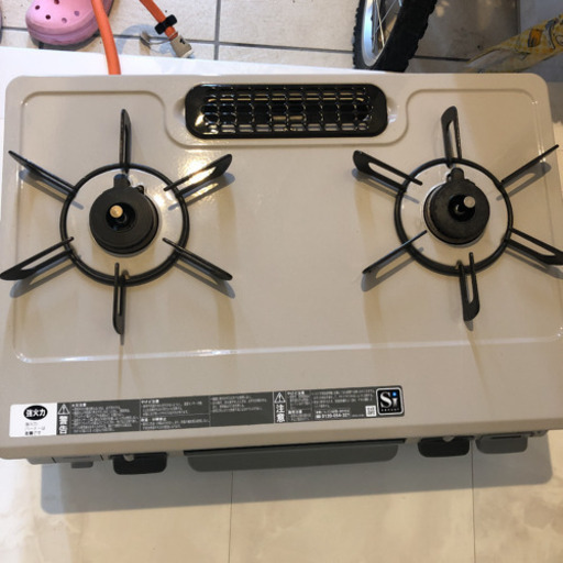 リンナイ ガスコンロ LPガス用 左強火 水無し片面