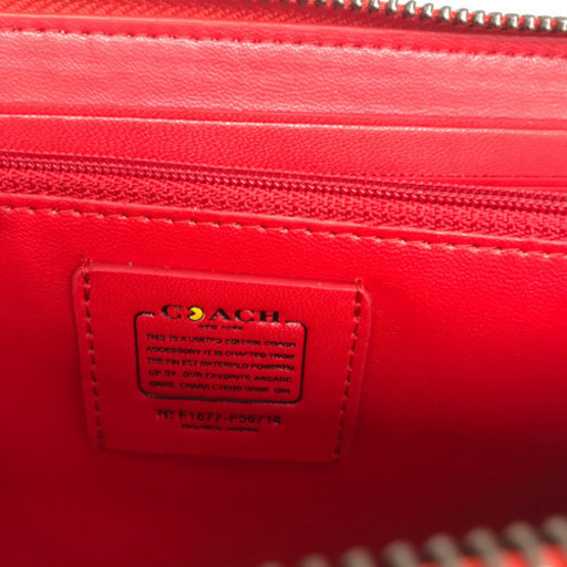 【新品未使用】COACH パックマンチェリー 長財布 限定 コラボ　鑑定済