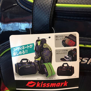 💋キスマーク kissmark メンズ ゴルフ ボストンバッグ の画像