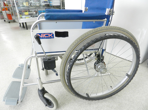 車椅子 自走式 ハンドブレーキ付き ブルー NICK 車いす ☆ PayPay(ペイペイ)決済可能 ☆ 札幌市 北区 屯田