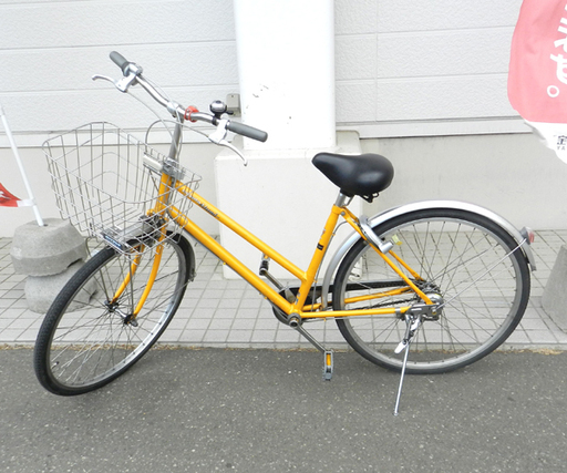 自転車 26インチ 3段切替 カゴ付き シティサイクル miyata Alumi ☆ PayPay(ペイペイ)決済可能 ☆ 札幌市 北区 屯田