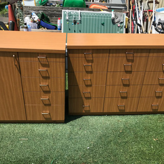 ★ダイニング家具/収納/物入/整理棚/キャビネット/2個セット★熊谷