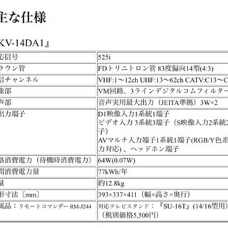 ブラウン管テレビ SONY