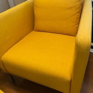 IKEA 1人用椅子 スツール イエロー