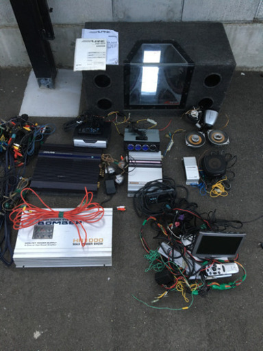 最終値下げ…売り切り。ウーファー、アンプ、スピーカーなどガレージセール