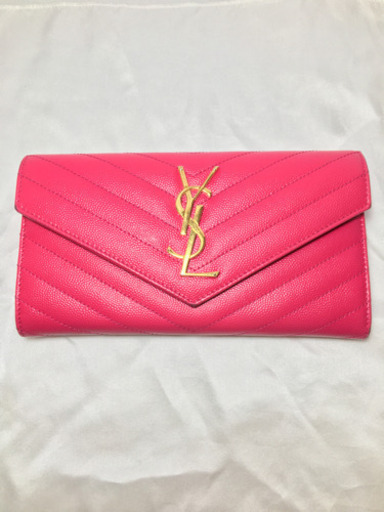 YSL イヴ・サンローラン　長財布　ピンク