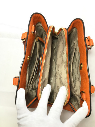 【美品‼️】マイケルコース 2WAYバッグ ハンド ショルダー オレンジ レザー