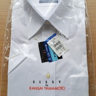 (新品同様)(未開封)メンズ　無地Yシャツ　長袖2着+半袖1着セット
