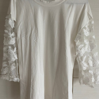 袖が可愛いTシャツですの画像