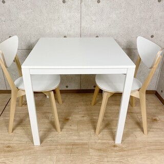 【送料込み】IKEA NORDMYRA ノールドミーラ 3脚 ホワイト/バーチ NORDMYRA ノールドミーラ チェア, ホワイト/バーチ - IKEA