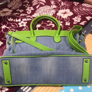 FIRANO  2WAY異素材デニムスクエアートートバッグの画像