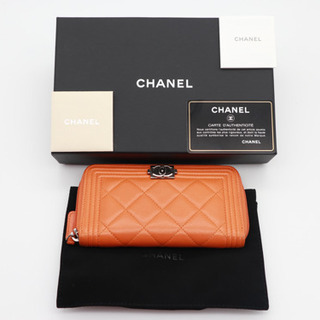 《CHANEL/マトラッセ ココマーク ラウンドファスナー札入れ...