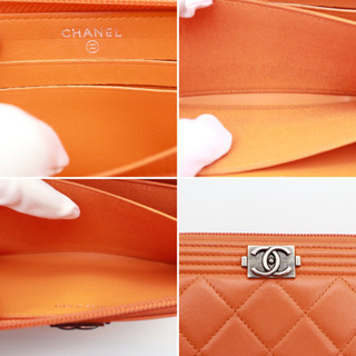 《CHANEL/マトラッセ ココマーク ラウンドファスナー札入れ》ABランクの画像