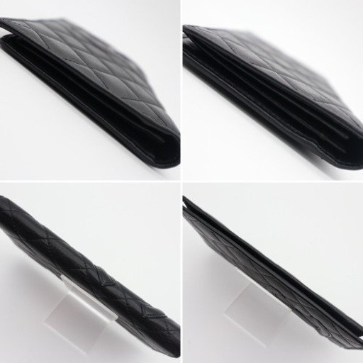 《CHANEL/シャネル カンボン カーフ 二つ折り長財布》ABランク 極美品