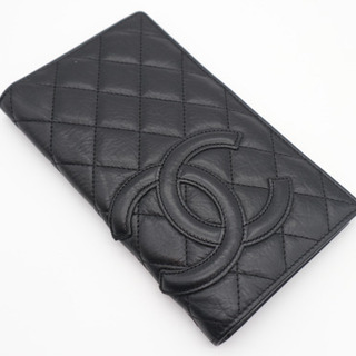 《CHANEL/シャネル カンボン カーフ 二つ折り長財布》ABランク 極美品の画像