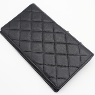 《CHANEL/シャネル カンボン カーフ 二つ折り長財布》ABランク 極美品の画像
