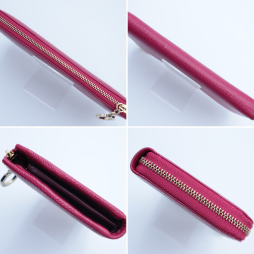 《BVLGARI/L字ファスナー 長財布》未使用品 本物保証 パープル 送料無料