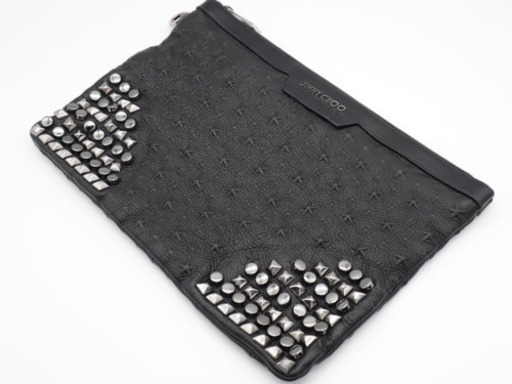 《JIMMYCHOO/スターエンボス スタッズ クラッチバッグ》Bランク 送料込