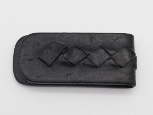 《BOTTEGA VENETA/イントレチャート マネークリップ》ABランク ブラック