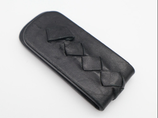 《BOTTEGA VENETA/イントレチャート マネークリップ》ABランク ブラック