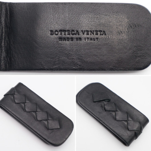 《BOTTEGA VENETA/イントレチャート マネークリップ》ABランク ブラック
