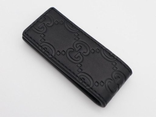 《GUCCI/グッチシマ マネークリップ》ABランク 箱あり 送料無料 美品