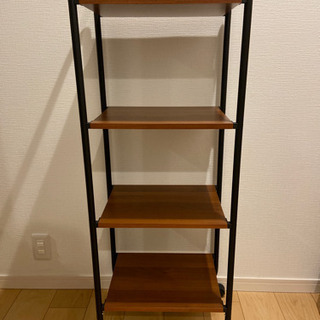 Francfranc収納ワゴン キャスター付き 棚 ブラウンの画像