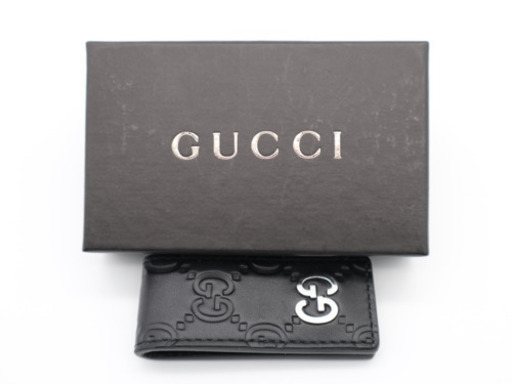 《GUCCI/グッチシマ マネークリップ》ABランク 箱あり 送料無料 美品
